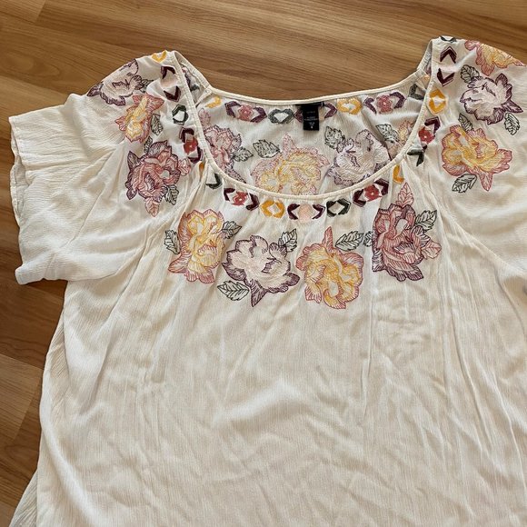 Torrod Floral Emroidered Off The Shoulder Blouse - Picture 6 of 8